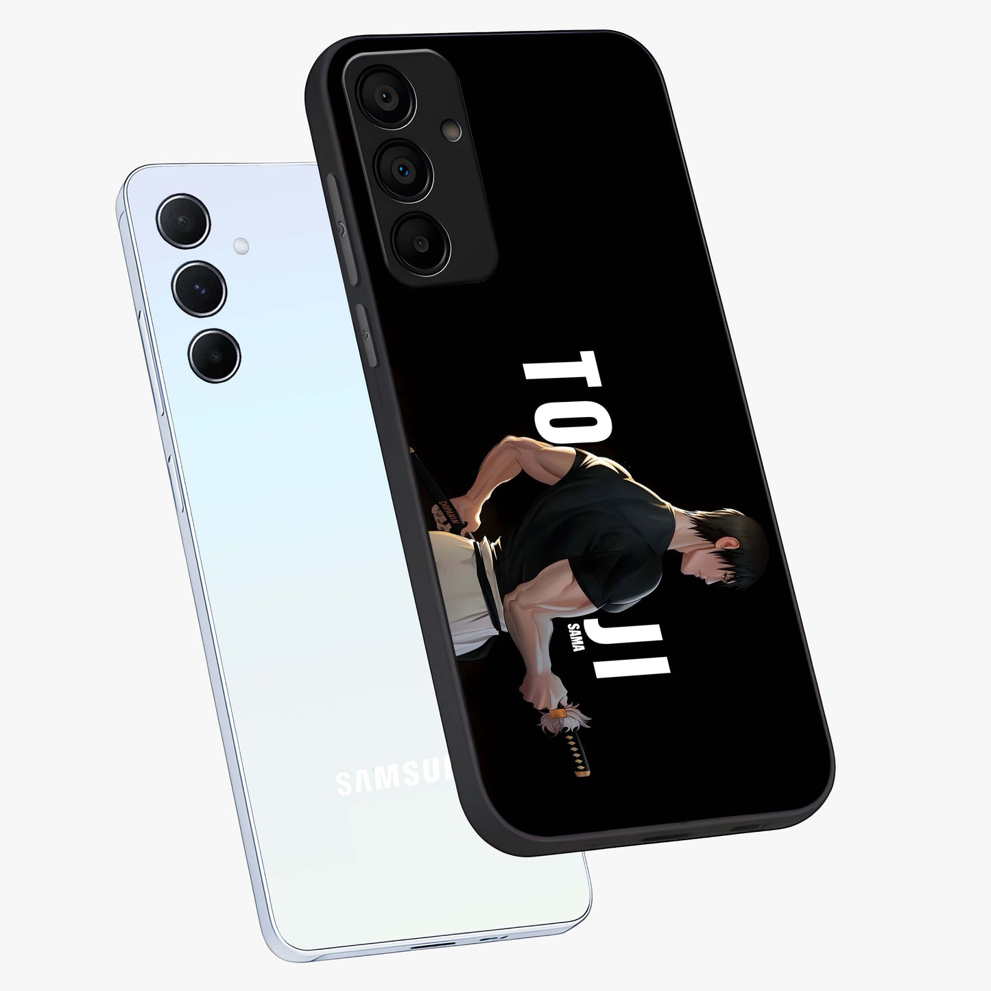 Midnight Blade Resolve Glass Case displayed in angled mockup highlighting powerful blade illustration with dramatic dark aesthetic.