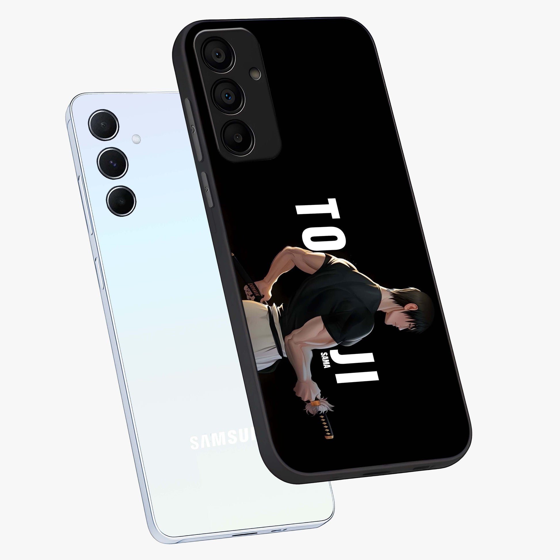Midnight Blade Resolve Glass Case displayed in angled mockup highlighting powerful blade illustration with dramatic dark aesthetic.