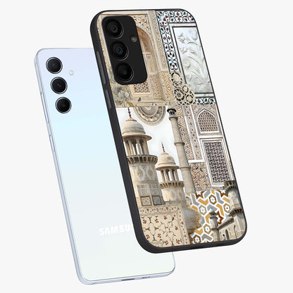 Mughal Marble Legacy Glass Case displayed in angled mockup highlighting elegant heritage marble artwork with royal aesthetic.