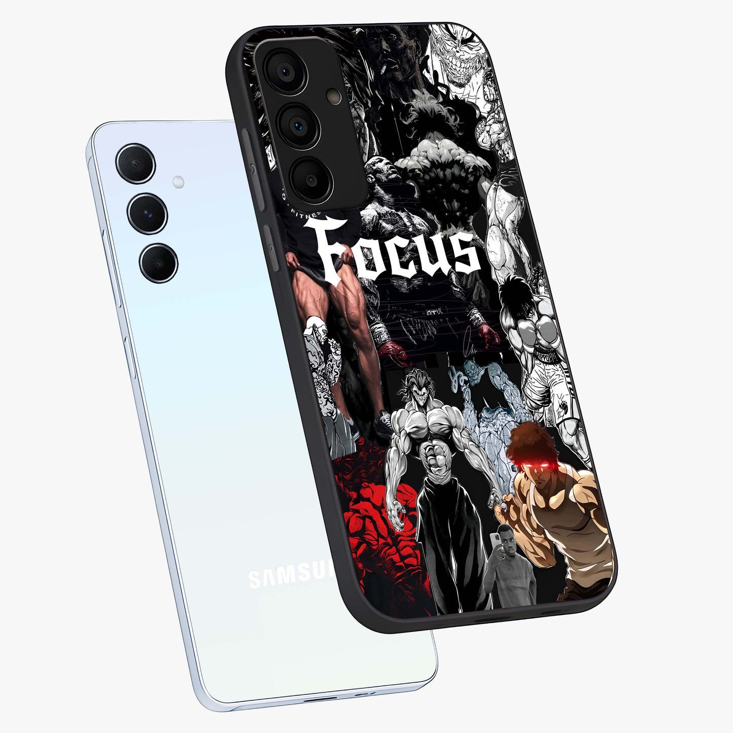 Relentless Power Focus Glass Case displayed in angled mockup highlighting bold statement design with modern aesthetic style.