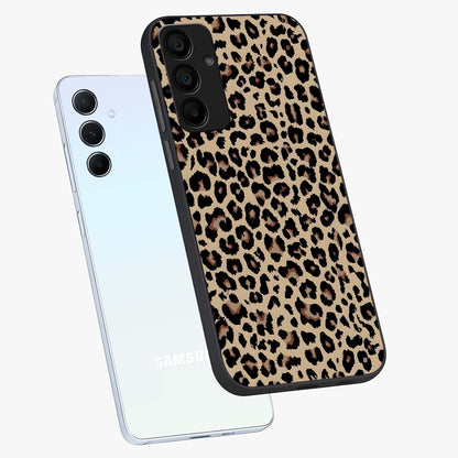 Savage Chic Pattern Glass Case displayed in angled mockup highlighting bold fashion inspired design with chic aesthetic.