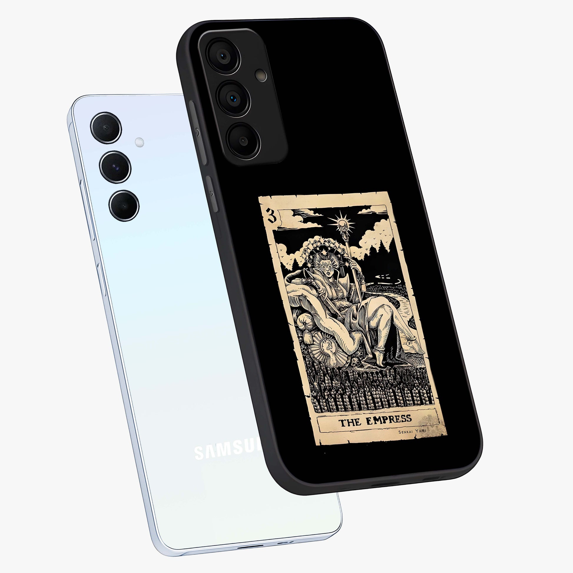 The Empress Glass Case displayed in angled mockup highlighting elegant royal design with majestic aesthetic style.