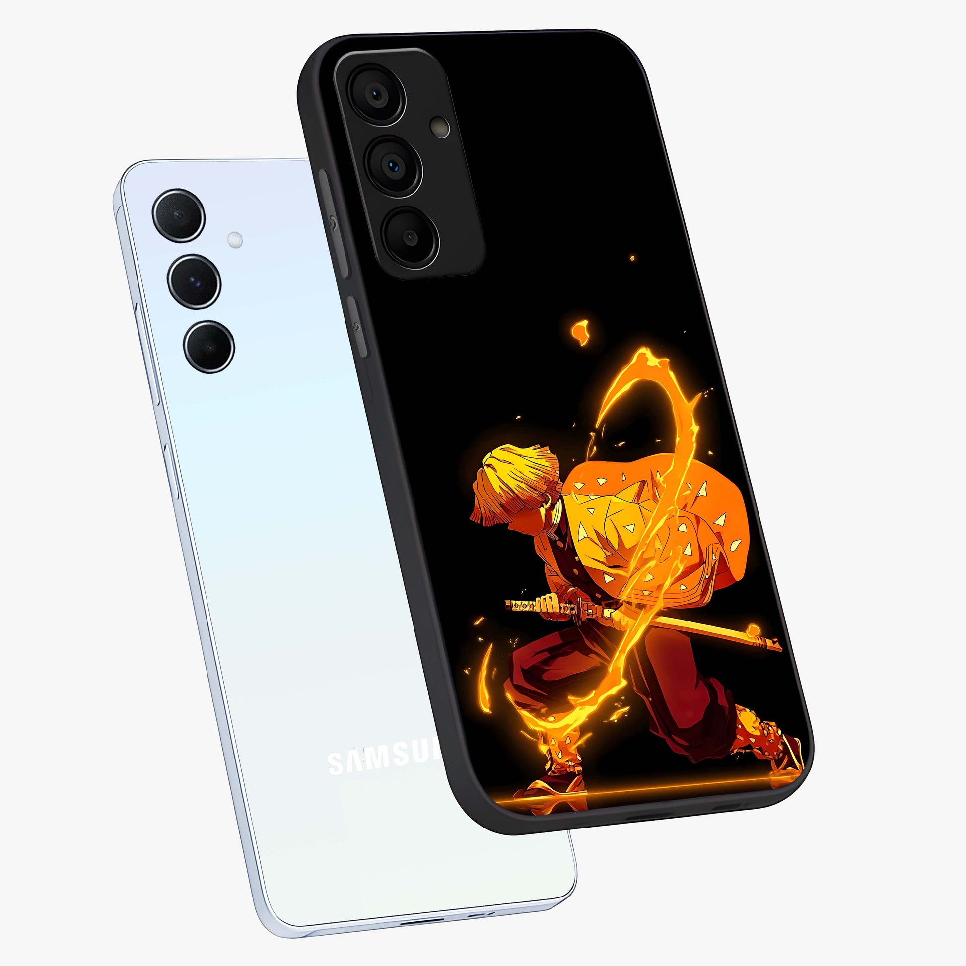 Thunder Flame Execution Glass Case displayed in angled mockup highlighting dramatic fire themed design with intense fantasy aesthetic.