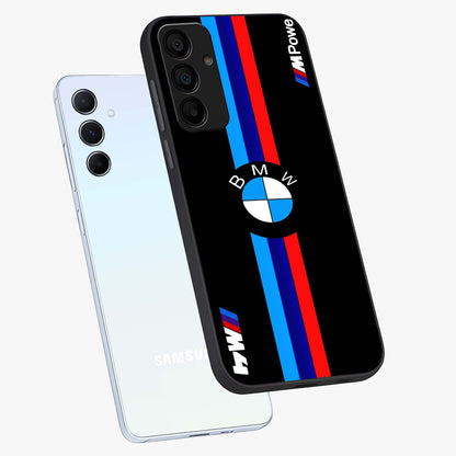 Turbo BMW Beast Glass Case displayed in angled mockup highlighting sleek racing car design with bold automotive aesthetic.