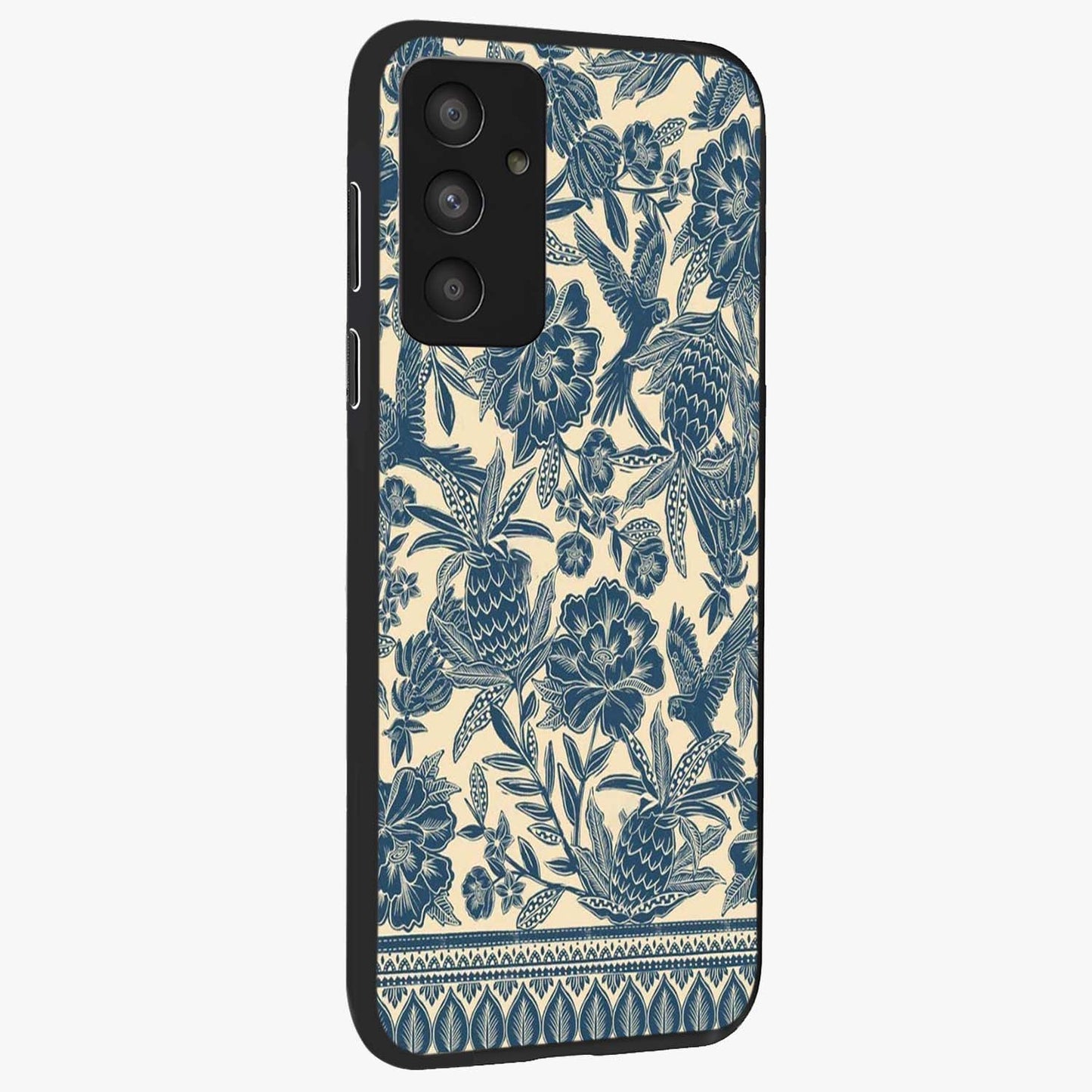 Heirloom Wild Bloom Glass Case upright view showcasing delicate wildflower artwork with timeless floral theme.
