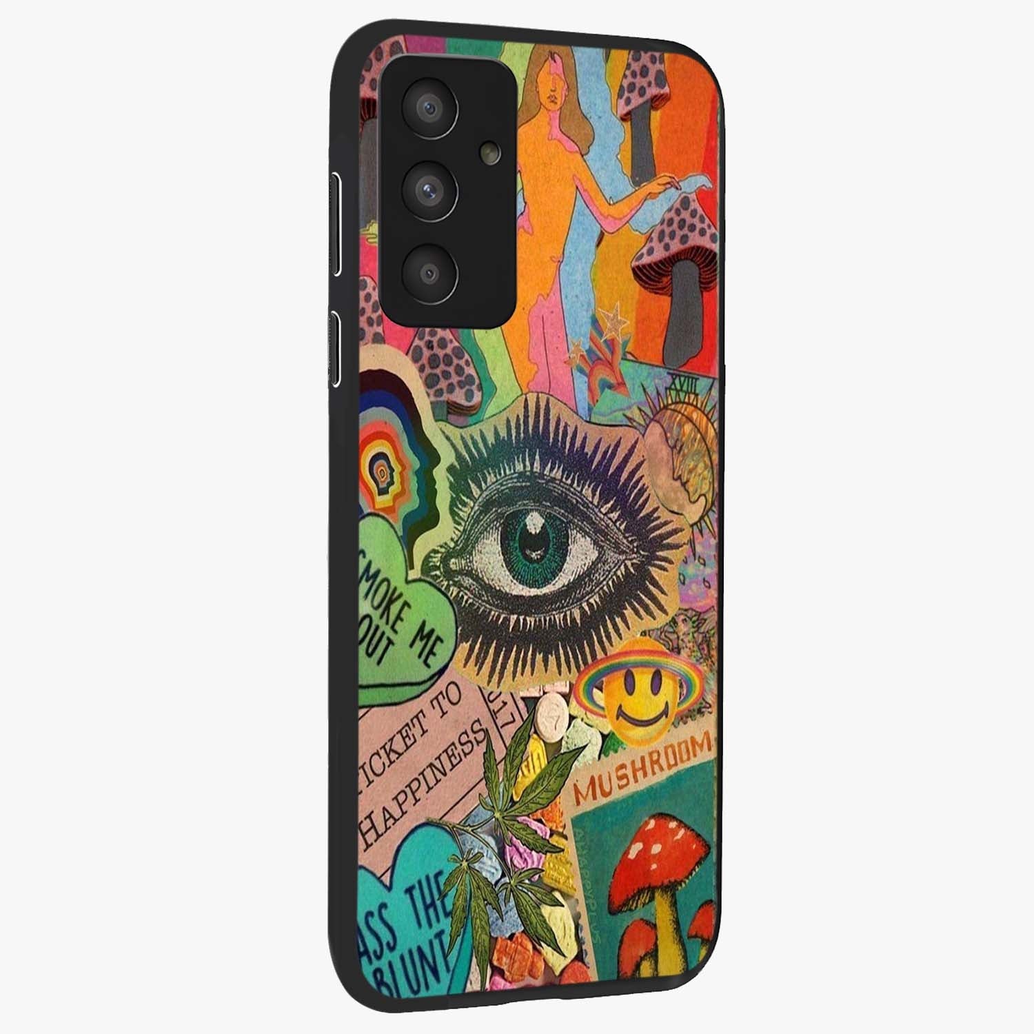 Mystic Eye Wonderland Glass Case upright view showcasing symbolic eye artwork with mysterious fantasy theme.