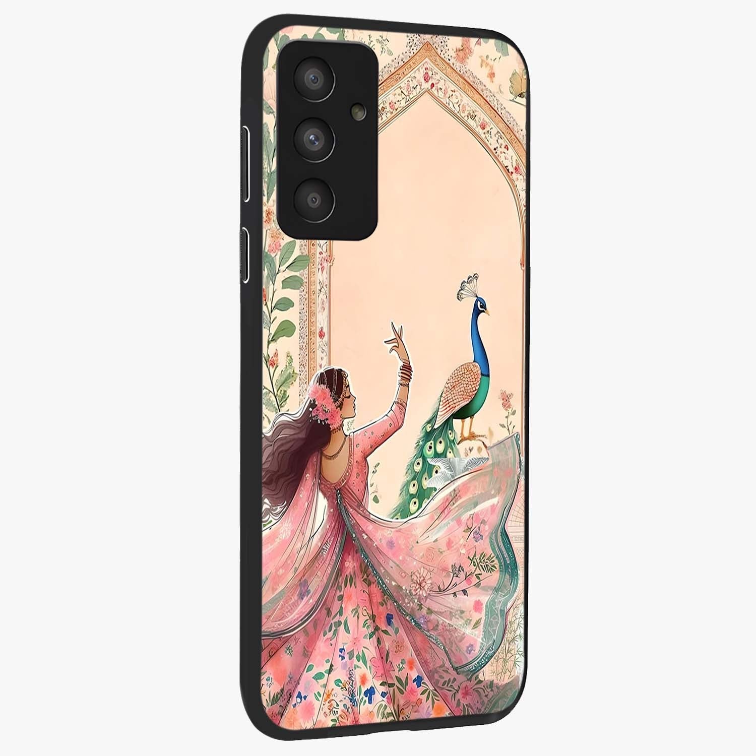 Royal Grace Muse Glass Case upright view showcasing stylish artistic artwork with sophisticated royal theme.
