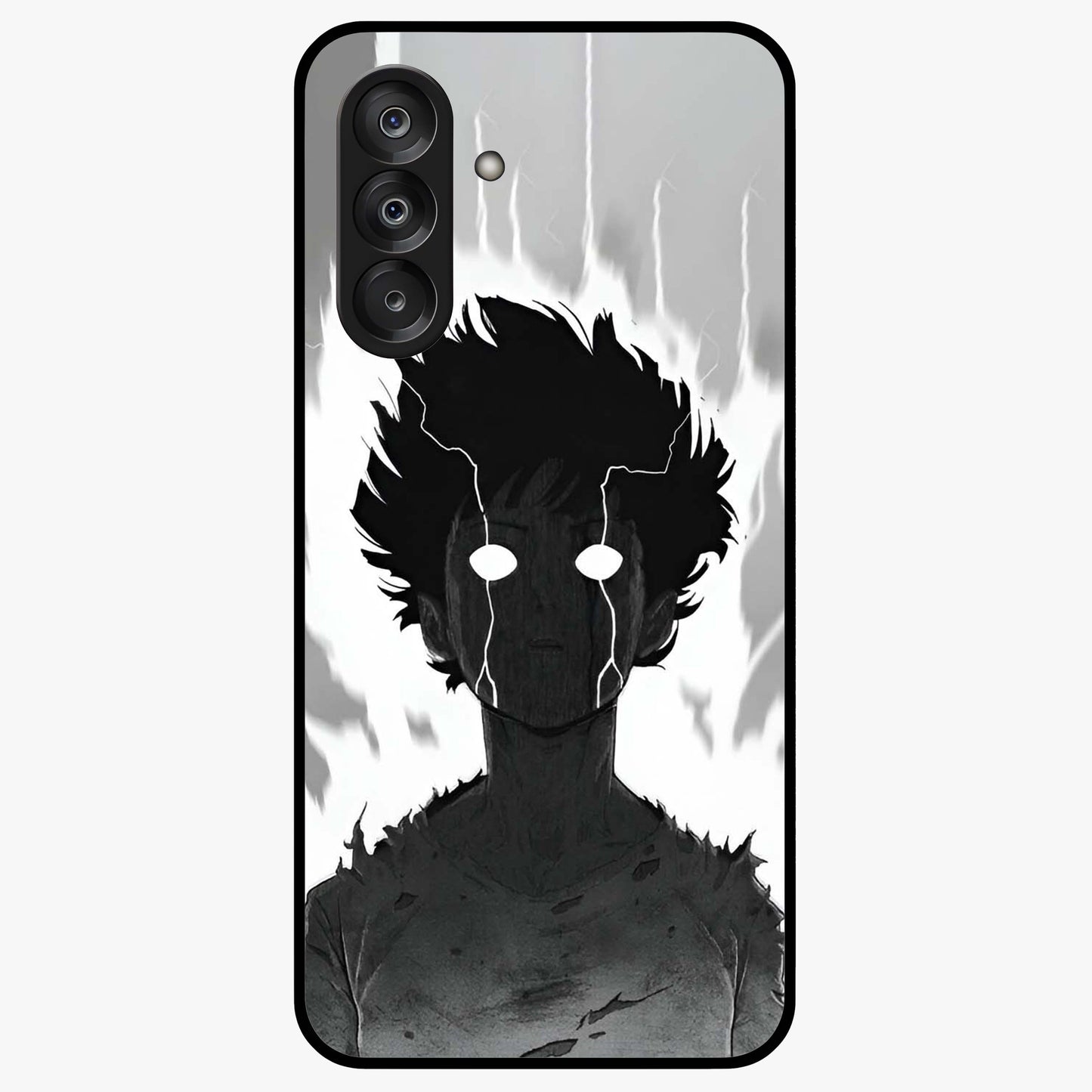 Awakened Inner Rage Glass Case showing flat back view with intense artistic artwork and glossy glass finish.