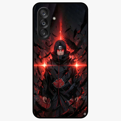 Focus Mode On Glass Case showing flat back view with bold motivational typography design and glossy glass finish.