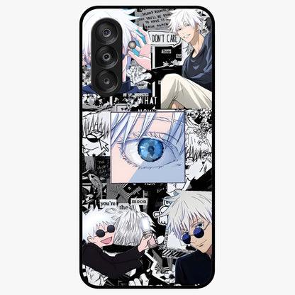 Infinity Sorcerer Chaos Glass Case showing flat back view with mystical sorcerer themed artwork and glossy glass finish.