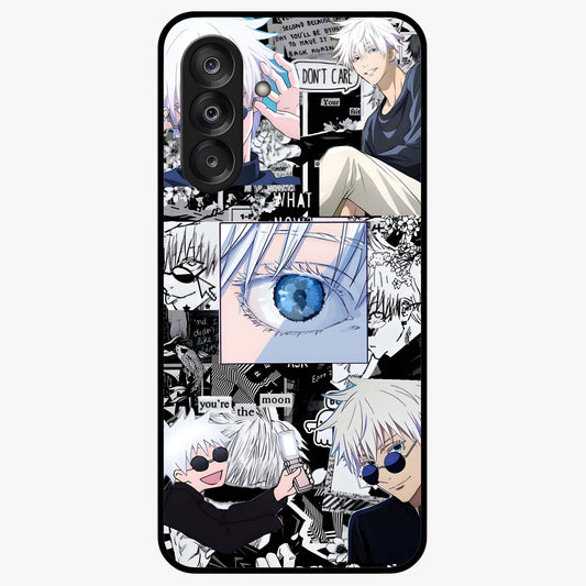 Infinity Sorcerer Chaos Glass Case showing flat back view with mystical sorcerer themed artwork and glossy glass finish.