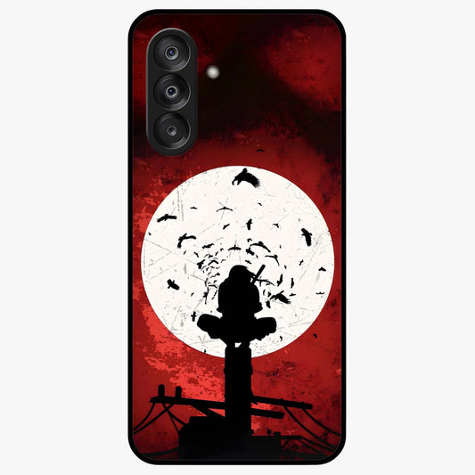 Itachi Limited Edition Naruto Anime Glass Case showing flat back view with iconic anime character artwork and glossy glass finish.