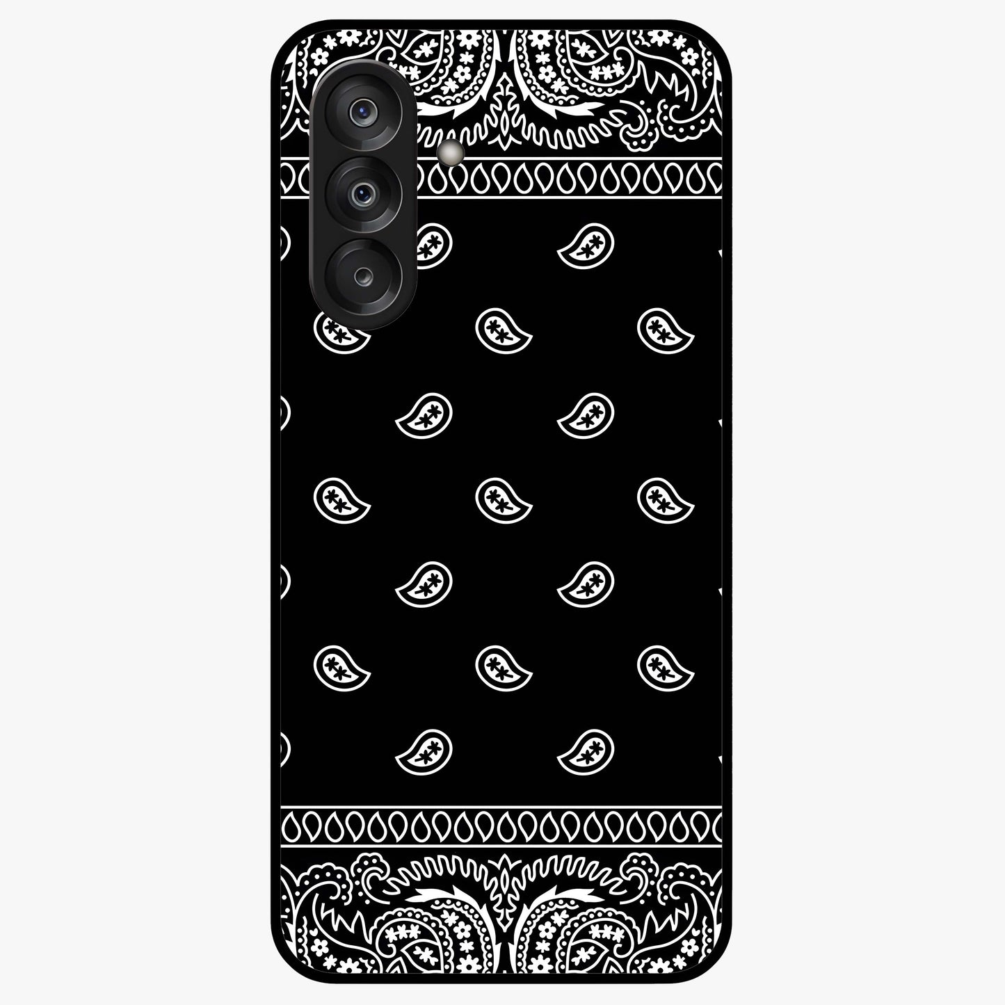 Retro Rebel Threads Glass Case showing flat back view with vintage street style artwork and glossy glass finish.