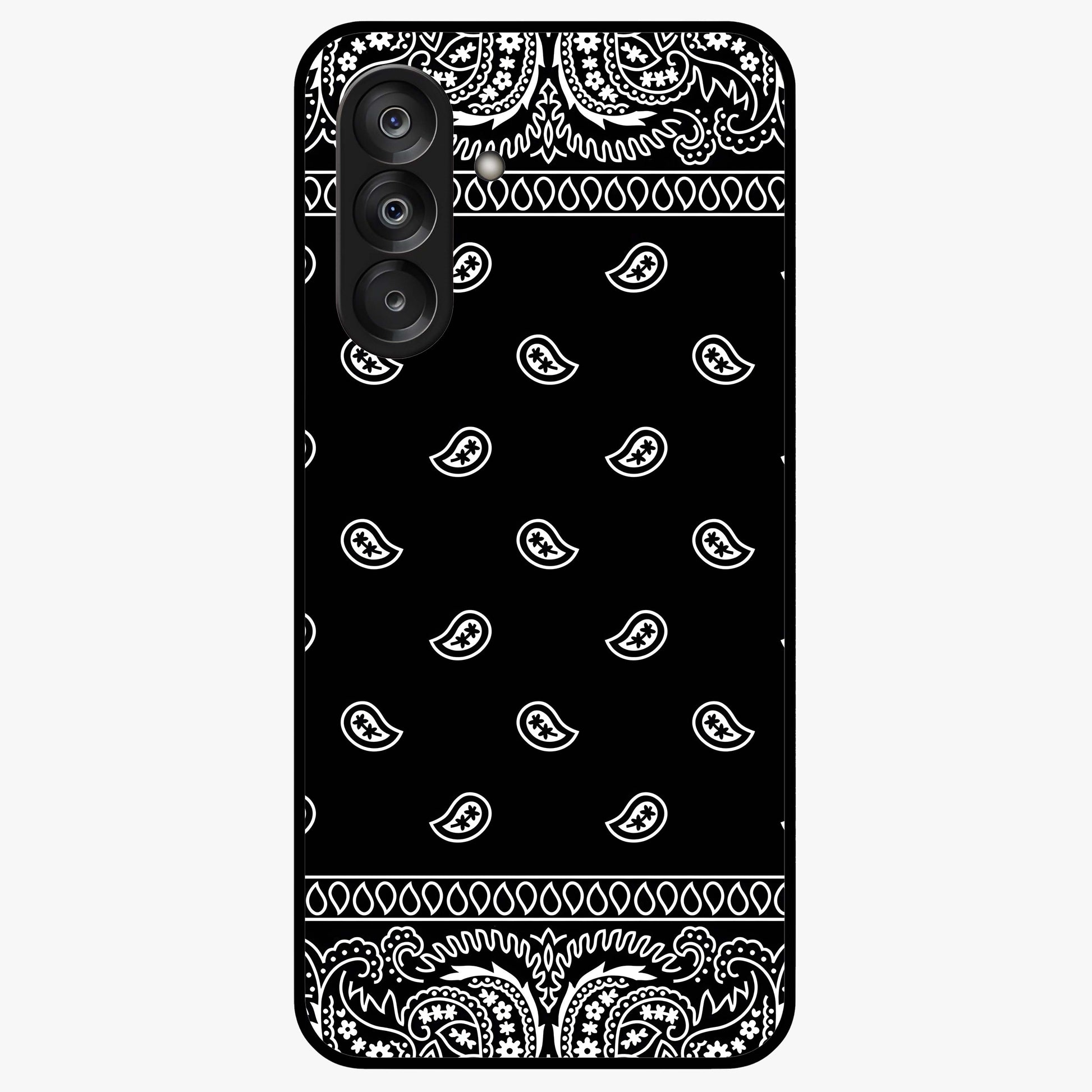 Retro Rebel Threads Glass Case showing flat back view with vintage street style artwork and glossy glass finish.