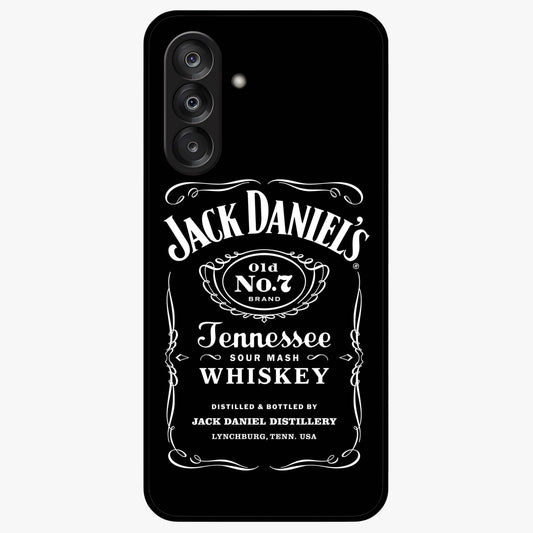Vintage Whiskey Heritage Glass Case showing flat back view with classic whiskey inspired artwork and glossy glass finish.