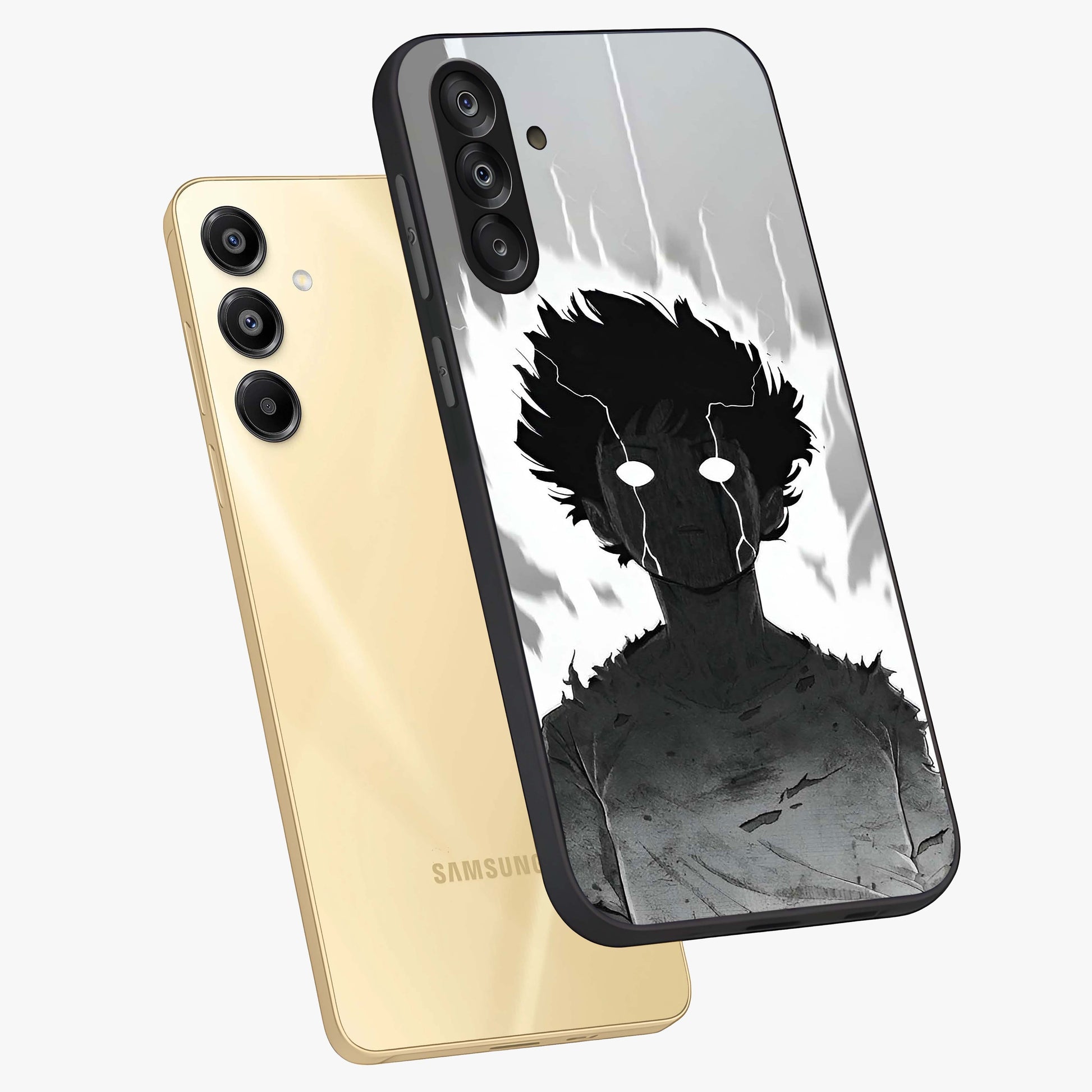 Awakened Inner Rage Glass Case displayed in angled mockup highlighting powerful graphic design and bold artistic theme.
