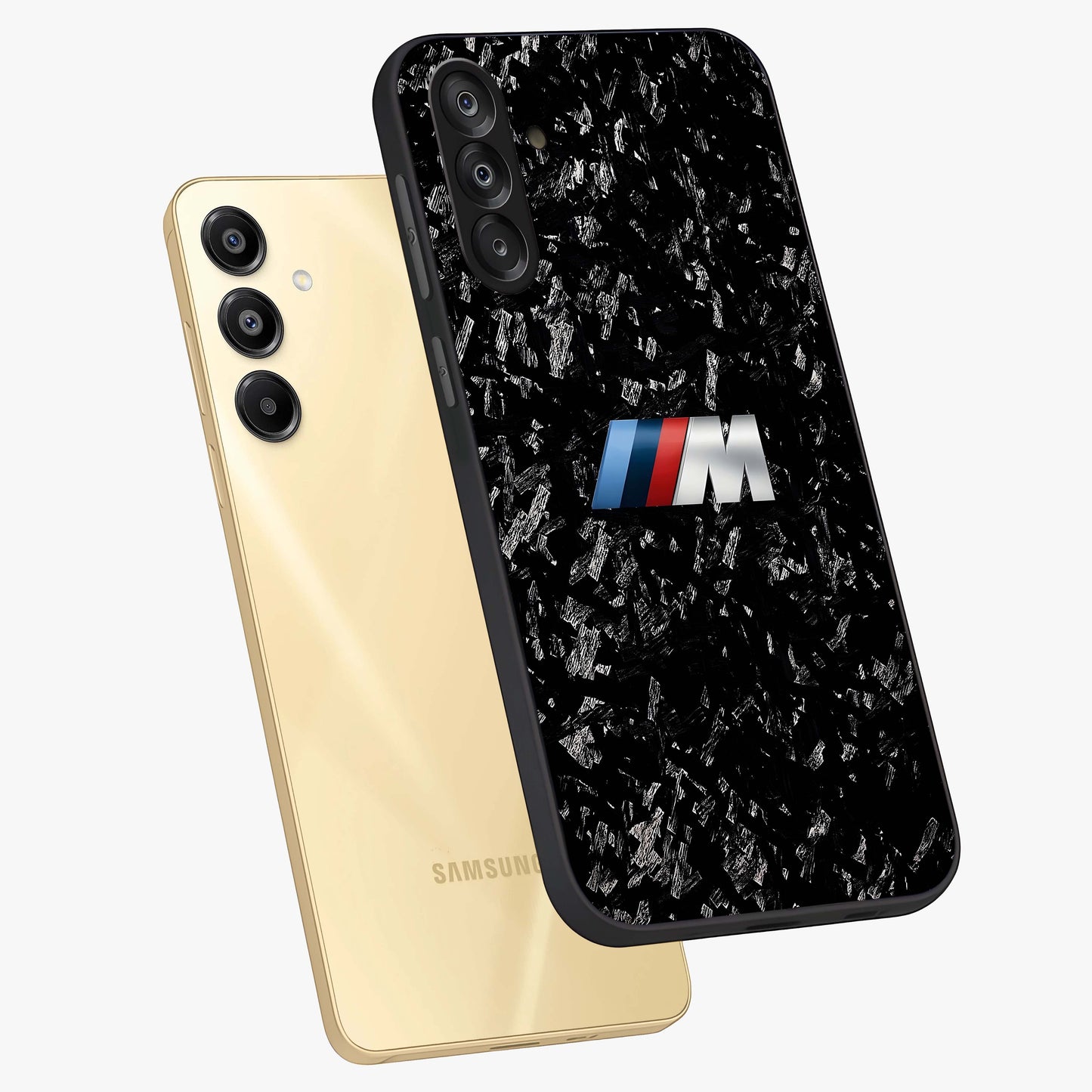 Carbon Speed Mark Glass Case displayed in angled mockup highlighting racing inspired carbon design and sleek aesthetic style.