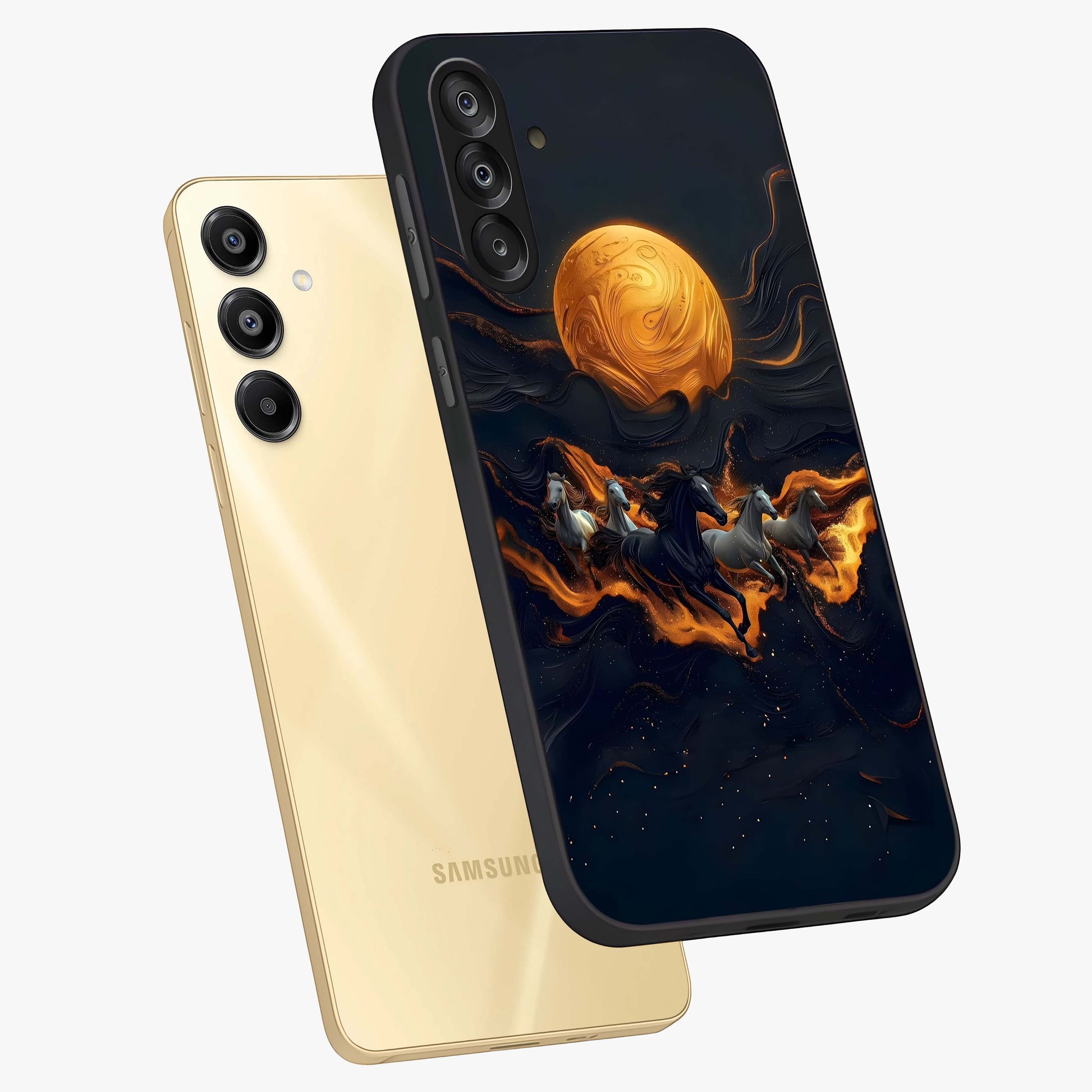 Golden Royal Heritage Glass Case displayed in angled mockup highlighting luxurious heritage design with golden aesthetic style.