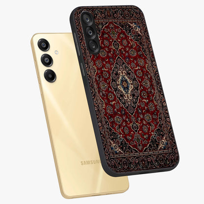 Heritage Carpet Royale Glass Case displayed in angled mockup highlighting intricate royal carpet design with heritage aesthetic.