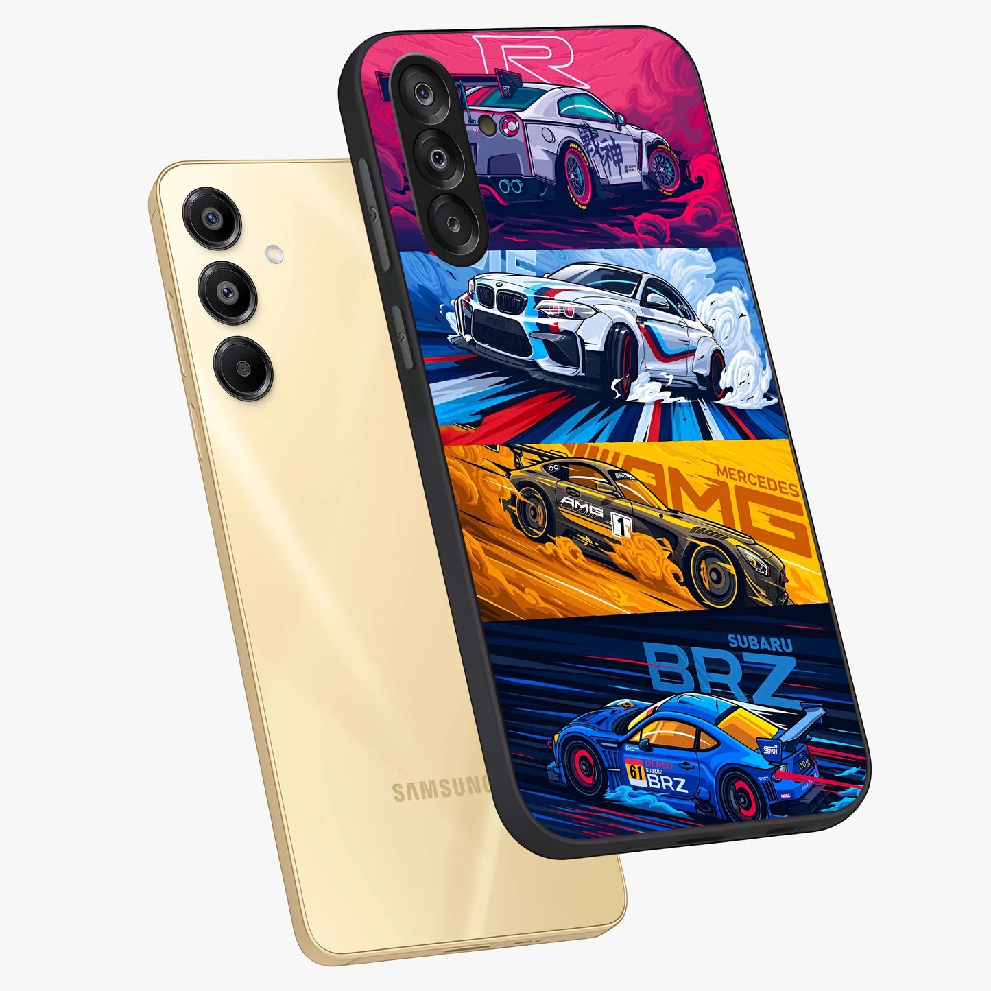 JDM Sports Car Glass Case displayed in angled mockup highlighting sleek Japanese racing car design with automotive aesthetic.