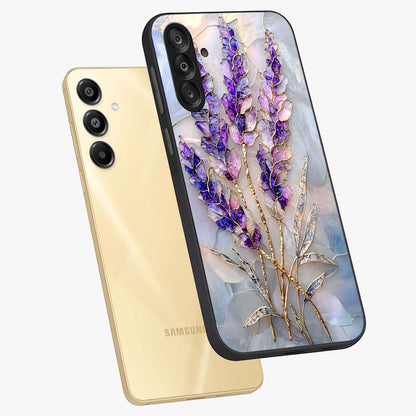 Lavender Dream Glow Glass Case displayed in angled mockup highlighting dreamy purple glow design with soft artistic style.