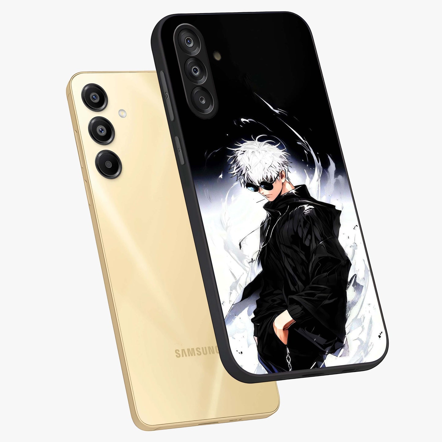 Limitless Shadow King Glass Case displayed in angled mockup highlighting dramatic dark hero design with intense aesthetic.