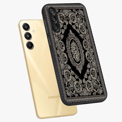 Noir Bloom Elegance Glass Case displayed in angled mockup highlighting refined flower design with stylish noir aesthetic.