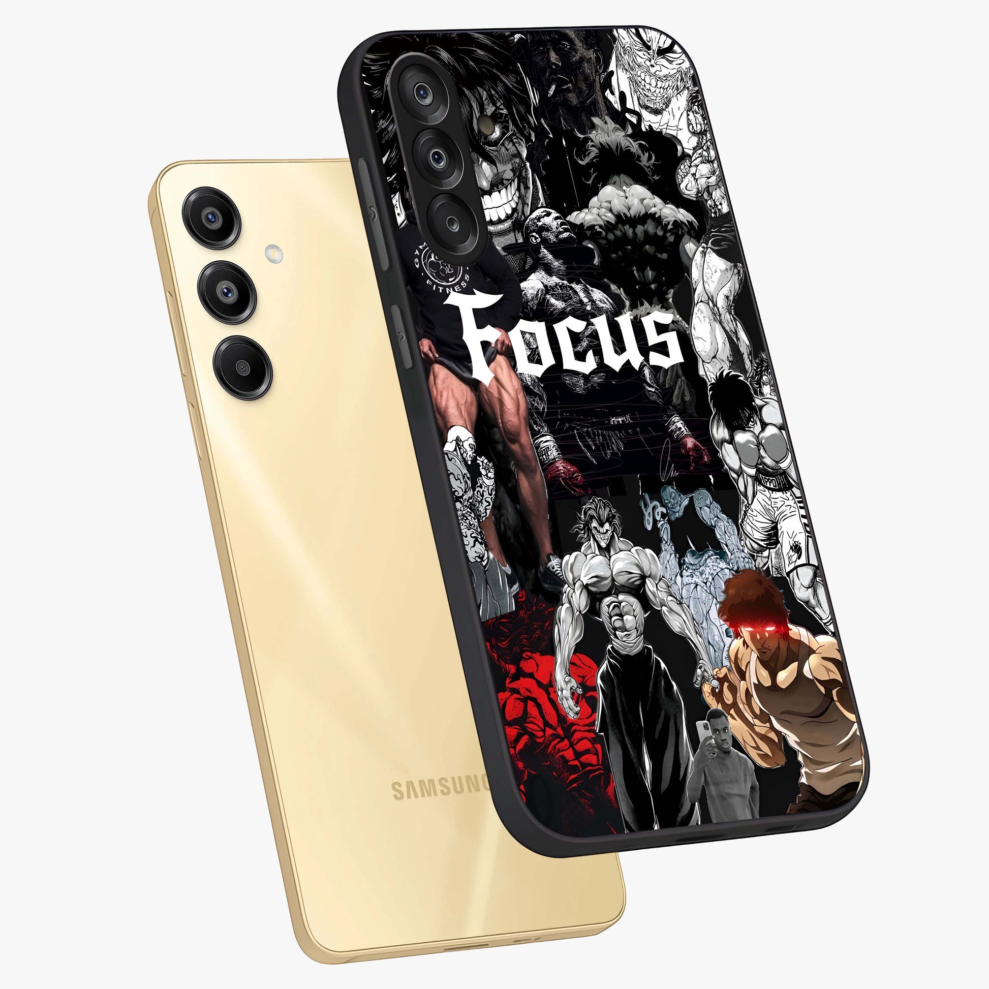 Relentless Power Focus Glass Case displayed in angled mockup highlighting bold statement design with modern aesthetic style.