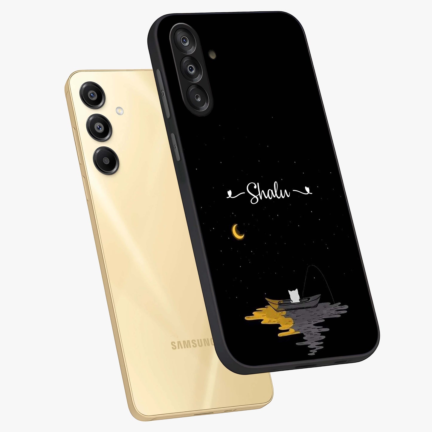 Silent Night Row Glass Case displayed in angled mockup highlighting peaceful evening design with dreamy night aesthetic.