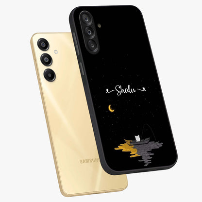 Silent Night Row Glass Case displayed in angled mockup highlighting peaceful evening design with dreamy night aesthetic.