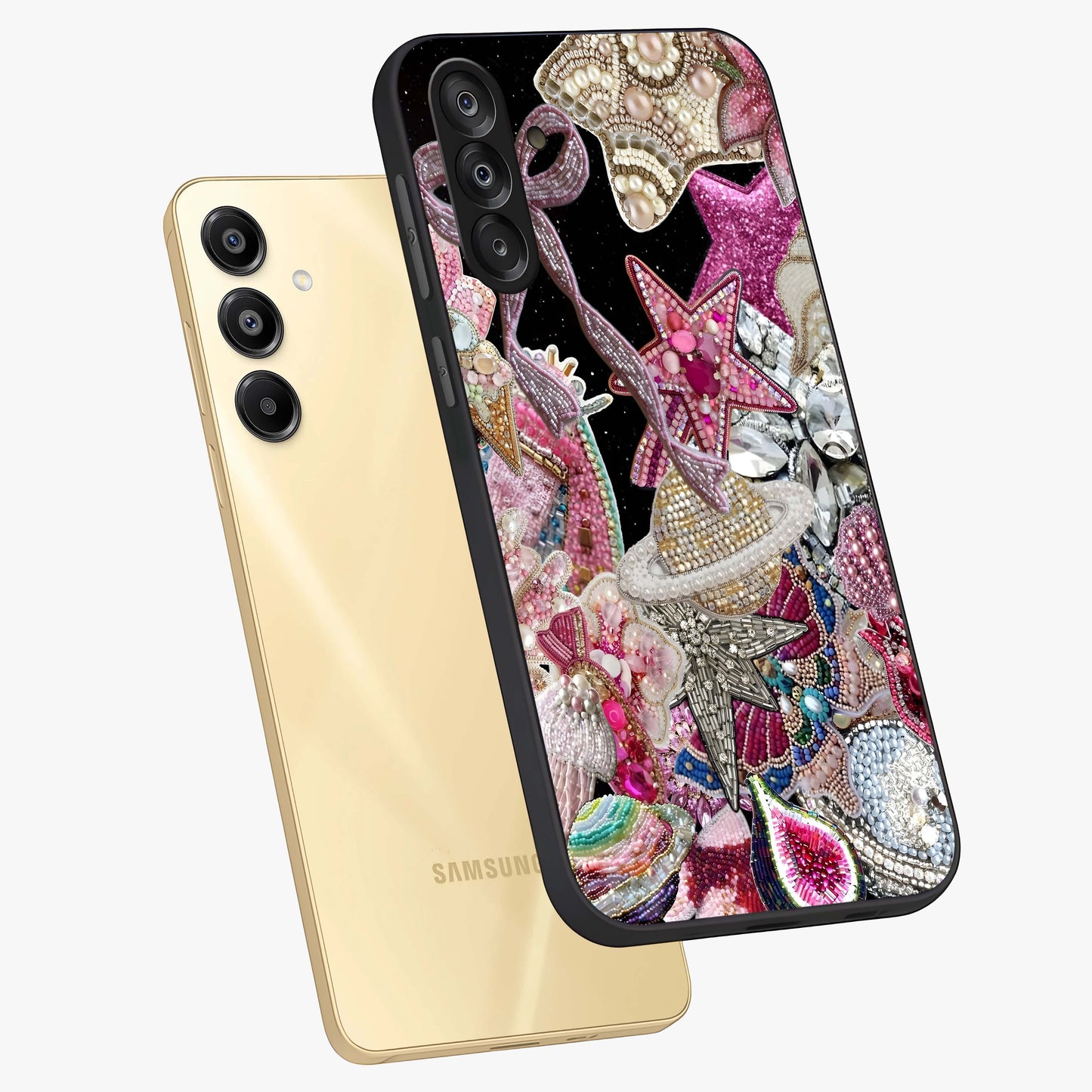 Starlit Jewel Dream Glass Case displayed in angled mockup highlighting glowing celestial jewel design with dreamy aesthetic.