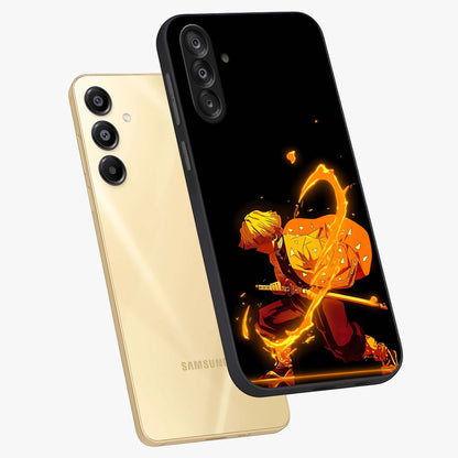 Thunder Flame Execution Glass Case displayed in angled mockup highlighting dramatic fire themed design with intense fantasy aesthetic.