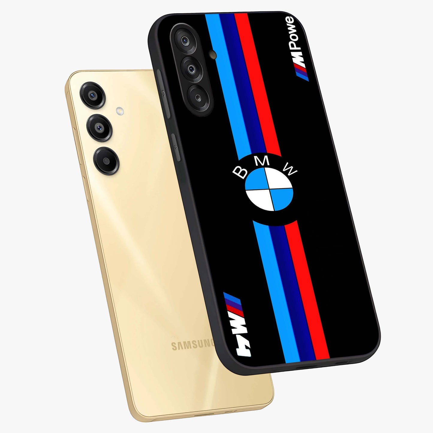Turbo BMW Beast Glass Case displayed in angled mockup highlighting sleek racing car design with bold automotive aesthetic.
