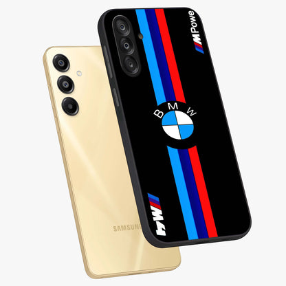 Turbo BMW Beast Glass Case displayed in angled mockup highlighting sleek racing car design with bold automotive aesthetic.
