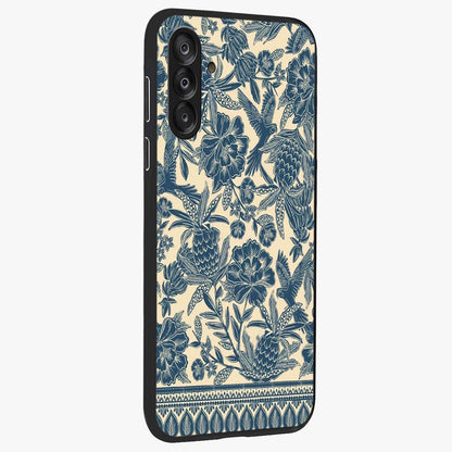 Heirloom Wild Bloom Glass Case upright view showcasing delicate wildflower artwork with timeless floral theme.
