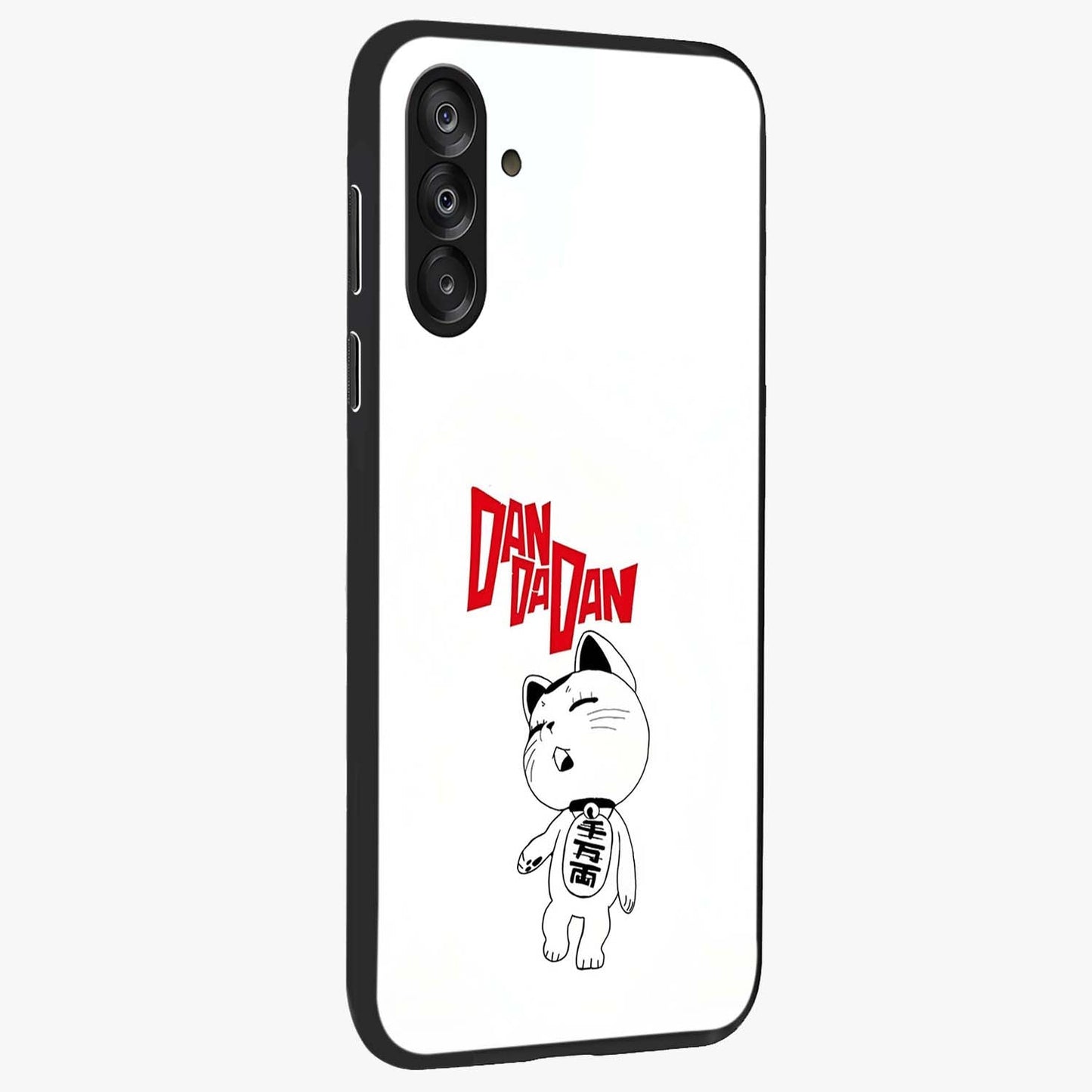 Playful Spirit Charm Glass Case upright view showcasing vibrant charm artwork with fun artistic theme.