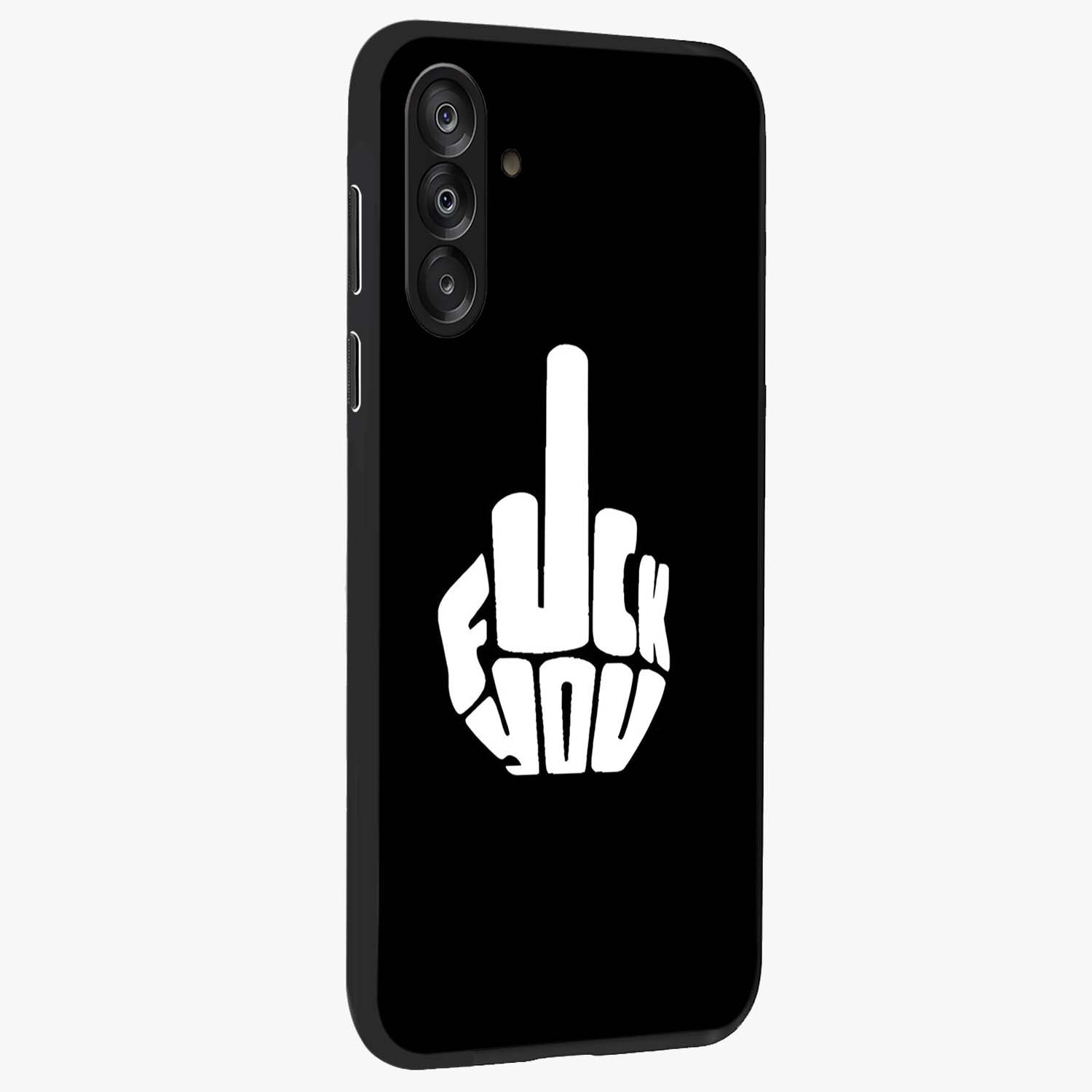 Rebel Mode On Glass Case upright view showcasing striking statement artwork with bold rebellious theme.