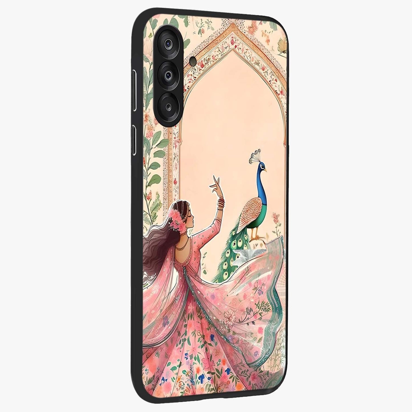 Royal Grace Muse Glass Case upright view showcasing stylish artistic artwork with sophisticated royal theme.