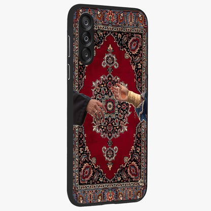 Royal Touch Reach Glass Case upright view showcasing stylish royal inspired artwork with graceful theme.