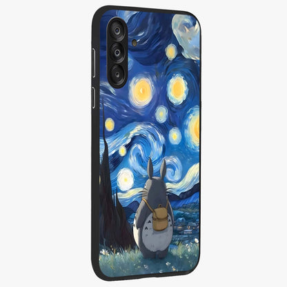 Totoro In Van Gogh Art Glass Case upright view showcasing creative character artwork with painterly artistic theme.