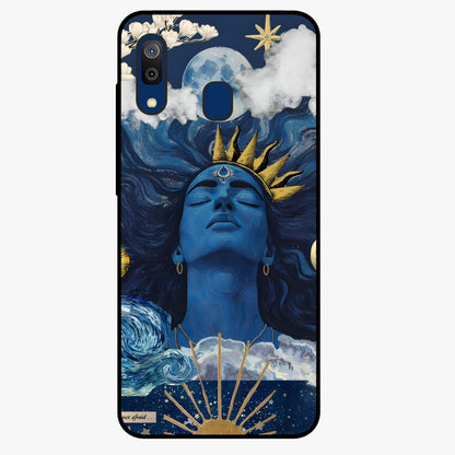 Aesthetic Lord Shiva Glass Case showing flat back view with divine Shiva artwork and glossy glass finish.