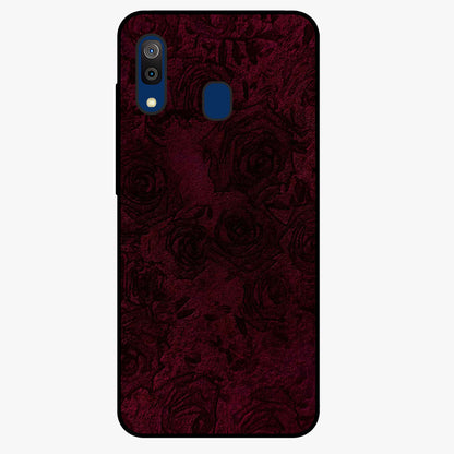 Crimson Fade Flow Glass Case showing flat back view with flowing crimson gradient artwork and glossy glass finish.