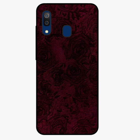 Crimson Fade Flow Glass Case showing flat back view with flowing crimson gradient artwork and glossy glass finish.