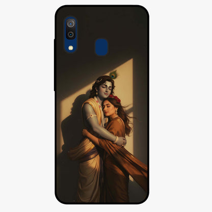Divine Eternal Love Glass Case showing flat back view with spiritual love themed artwork and glossy glass finish.