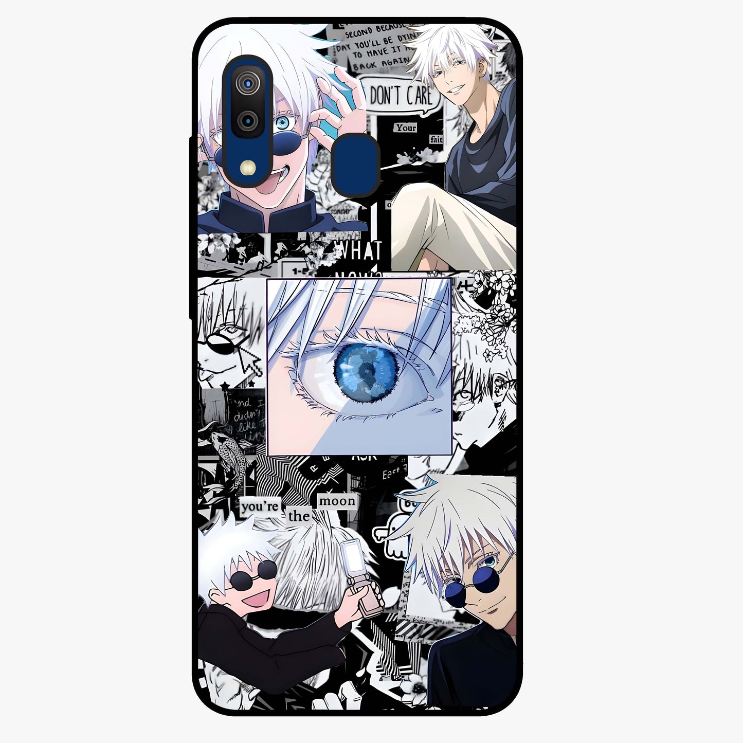 Infinity Sorcerer Chaos Glass Case showing flat back view with mystical sorcerer themed artwork and glossy glass finish.