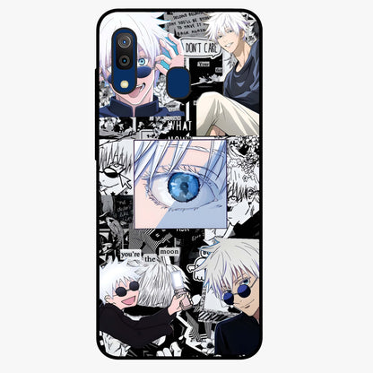 Infinity Sorcerer Chaos Glass Case showing flat back view with mystical sorcerer themed artwork and glossy glass finish.