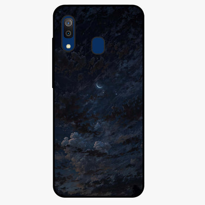 Lunar Veil Silence Glass Case showing flat back view with mystical moon veil artwork and glossy glass finish.