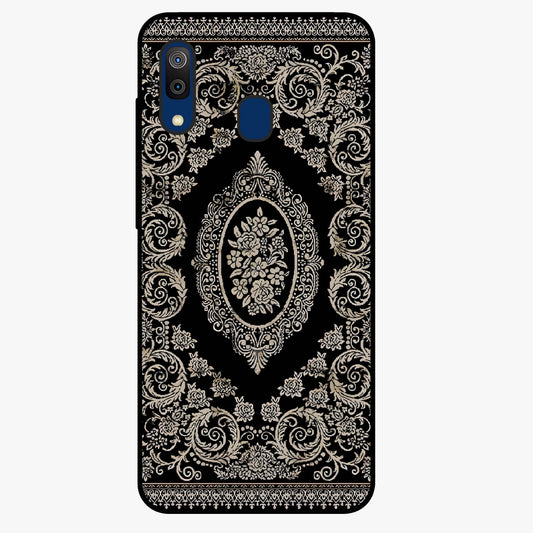 Noir Bloom Elegance Glass Case showing flat back view with elegant dark floral artwork and glossy glass finish.