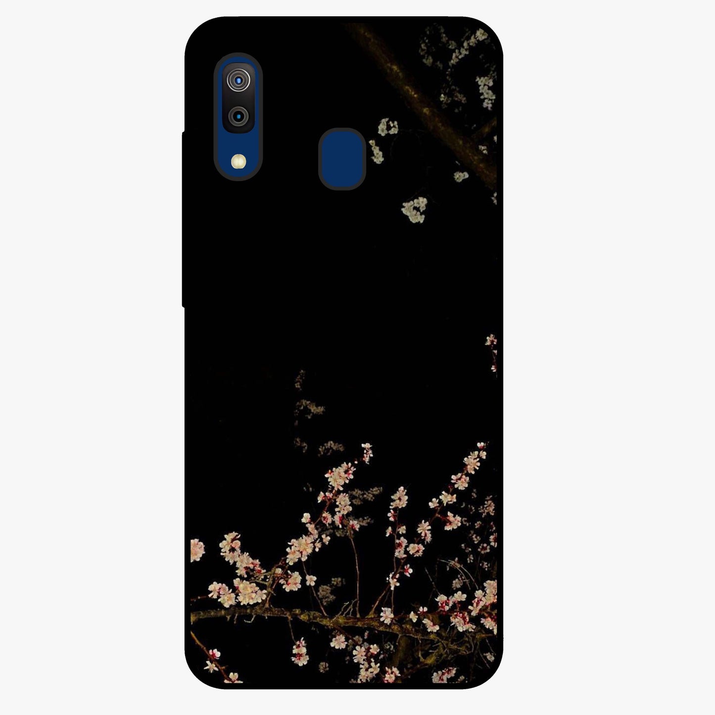 Petal Moon Light With Custom Name Glass Case showing flat back view with floral moonlight artwork and personalized name design.