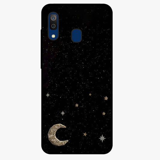 Twinkle Star With Half Moon Glass Case showing flat back view with star and half moon artwork and glossy glass finish.